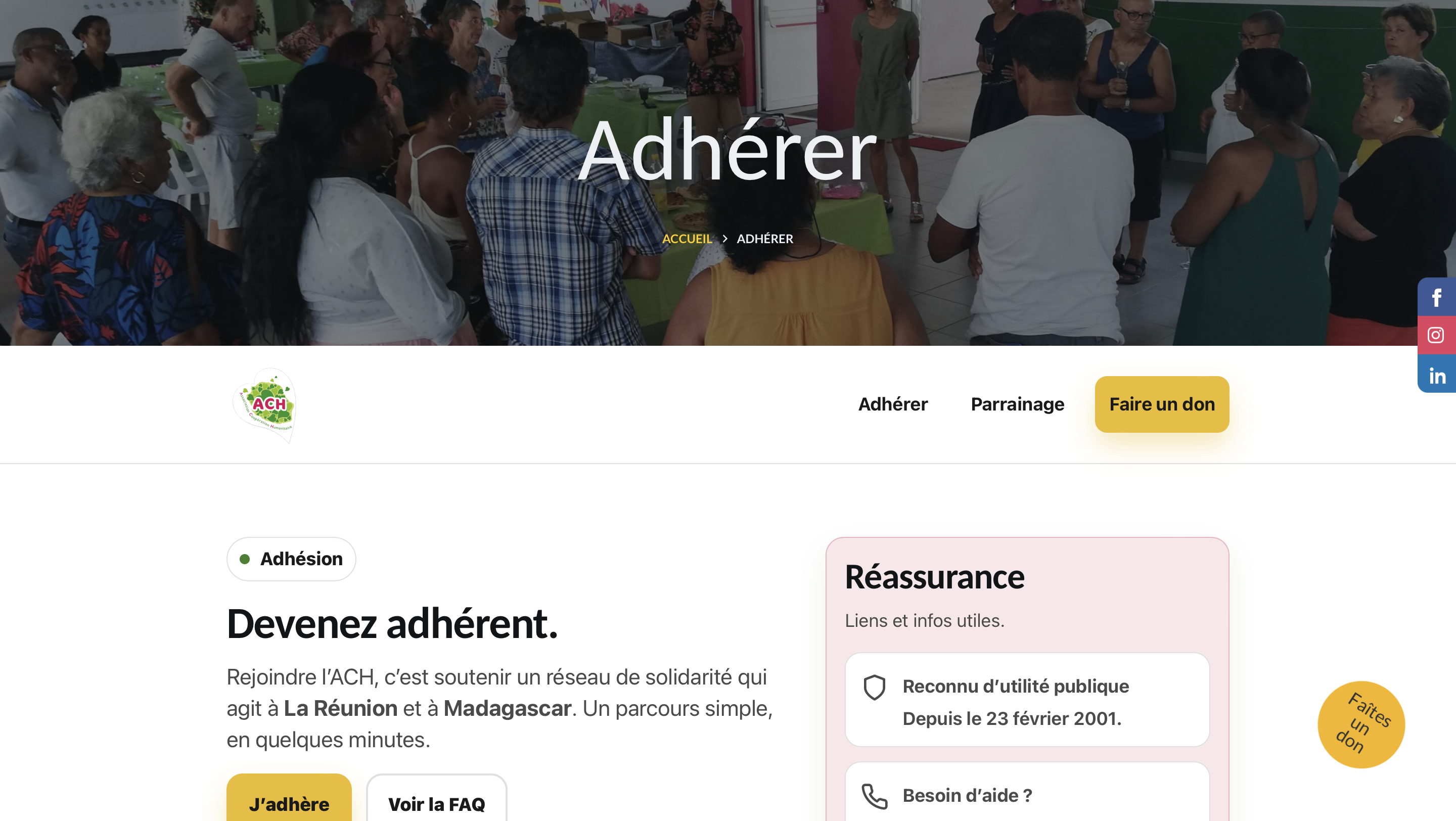 Landing page ACH — Meta Ads La Réunion